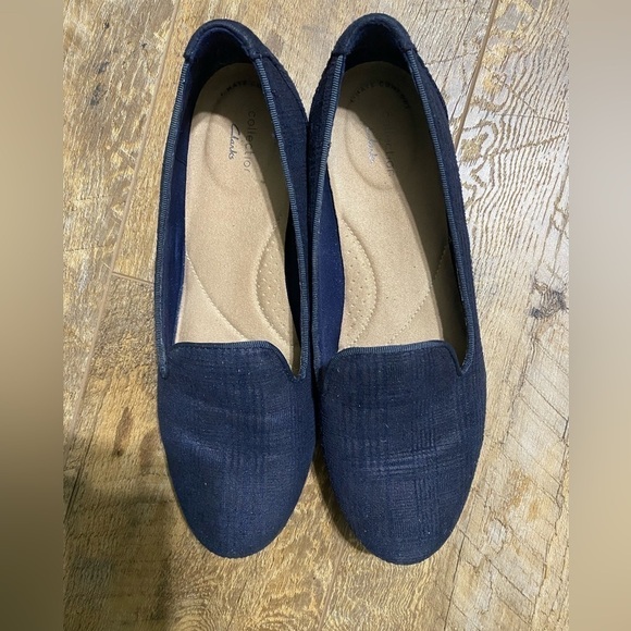 Clark’s Collection Ultimate Comfort Sara Poppy Driving Loafer Navy Size 8.5 W - Picture 1 of 5